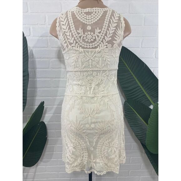 Express embroidered lace mini dress - Picture 3 of 8
